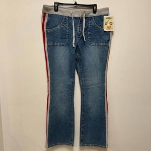 Riders by Lee Blue Denim Flare Jeans with Red Side Stripe